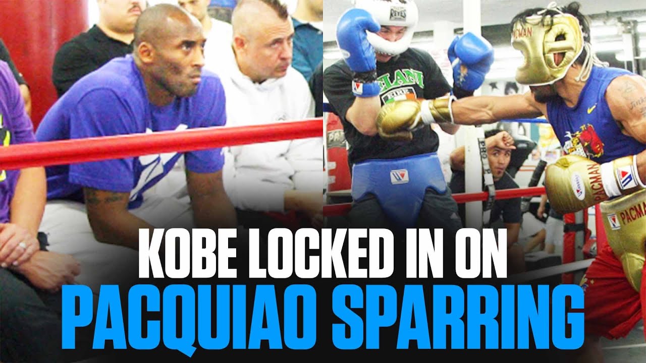 Kobe Bryant Watches Manny Pacquiao Sparring Session