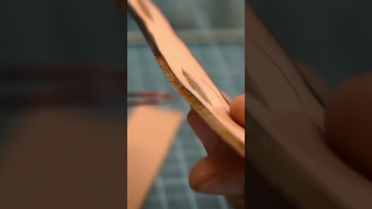 Simple DIY Leather Sandals #leathercrafting #asmr