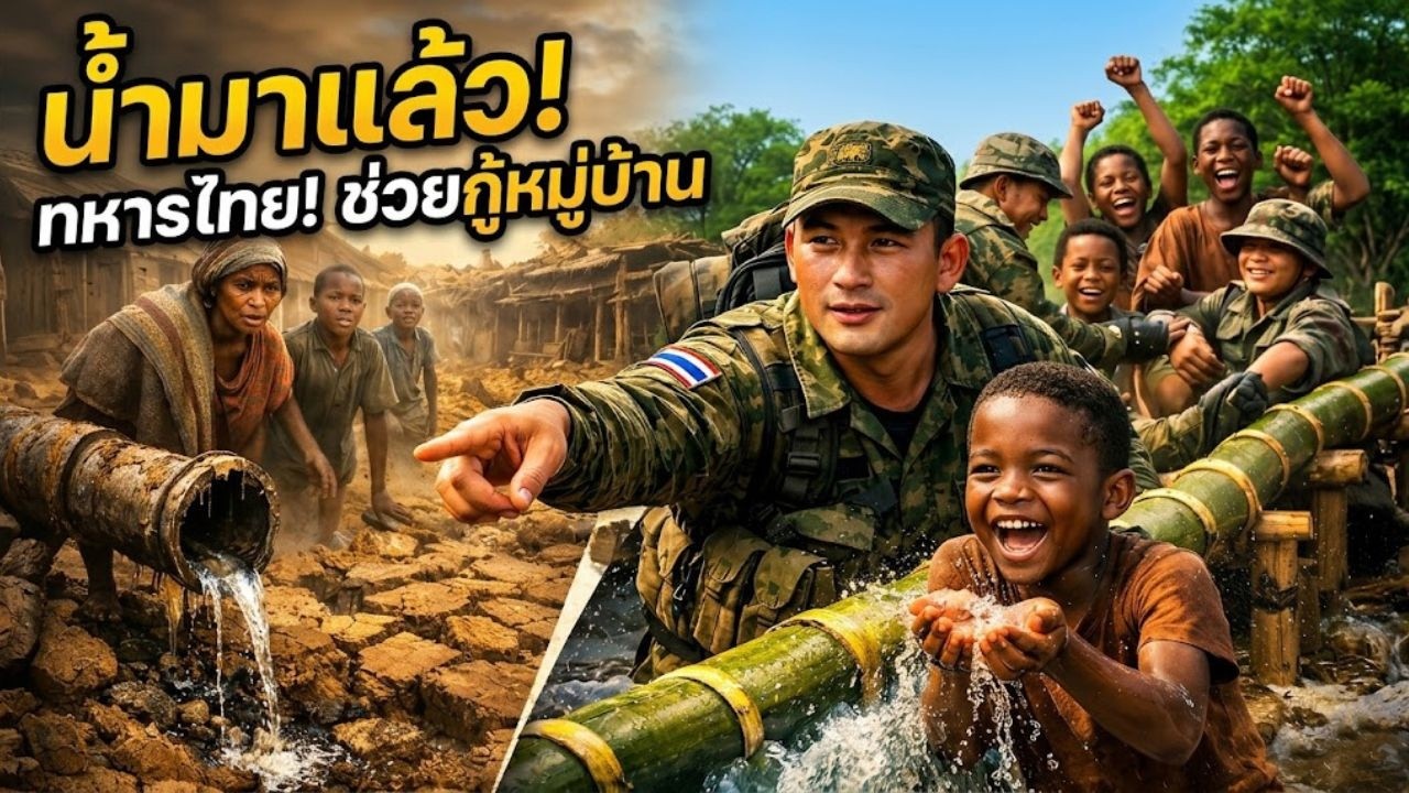 UN ยอมแพ้! ทหารช่างไทยใช้ไม้ไผ่เดินระบบน้ำ ชุบชีวิตหมู่บ้านที่แห้งแล้งในแอฟริกาให้กลับมามีน้ำใช้