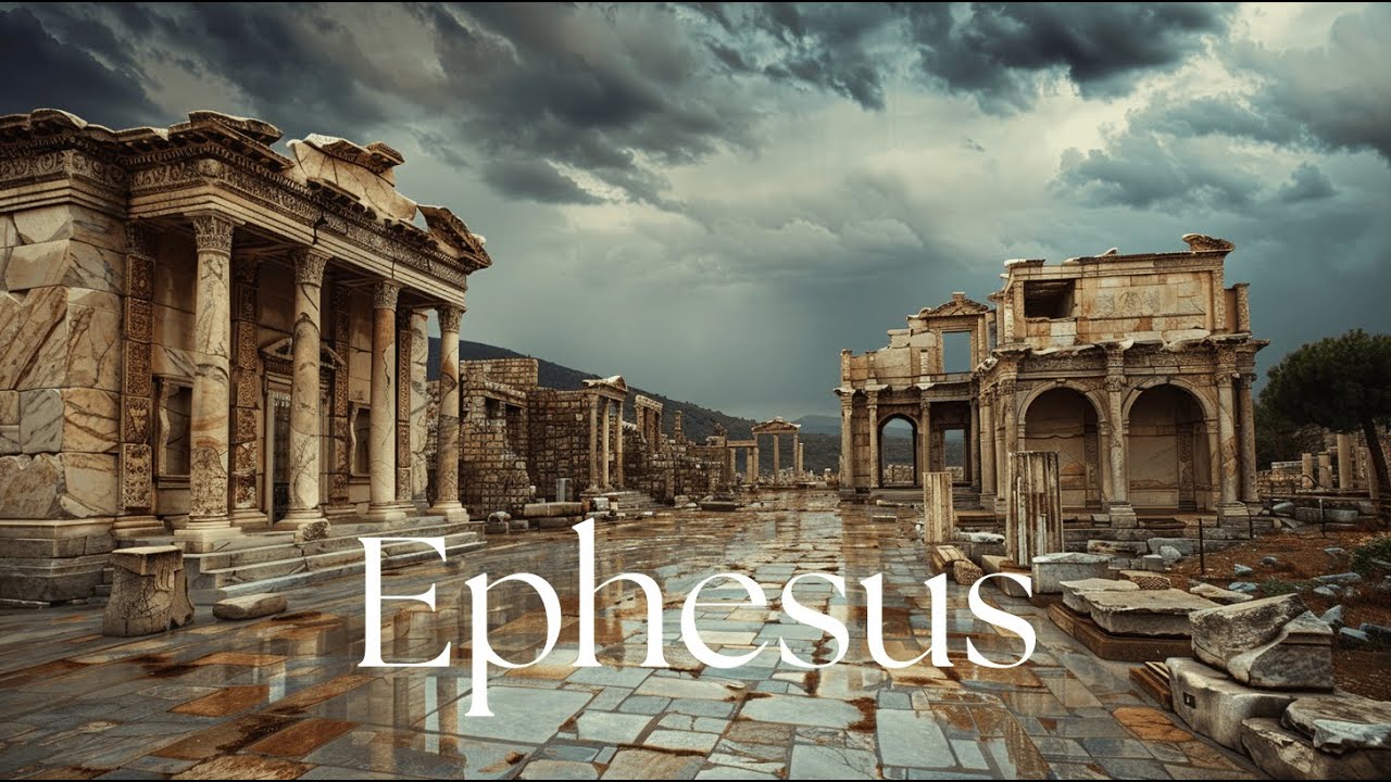 Ephesus in the Rain | Ancient Roman Ruins Ambience | Meditation, Study & Sleep Soundscape