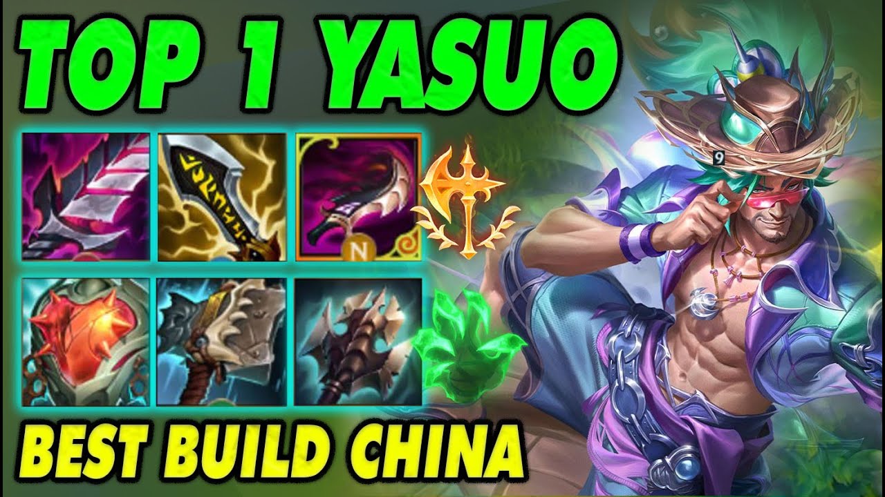 Top 1 Yasuo Wild Rift China | Full Crit & Full HP Best Builds | Summer Party Yasuo Exquisite Edition