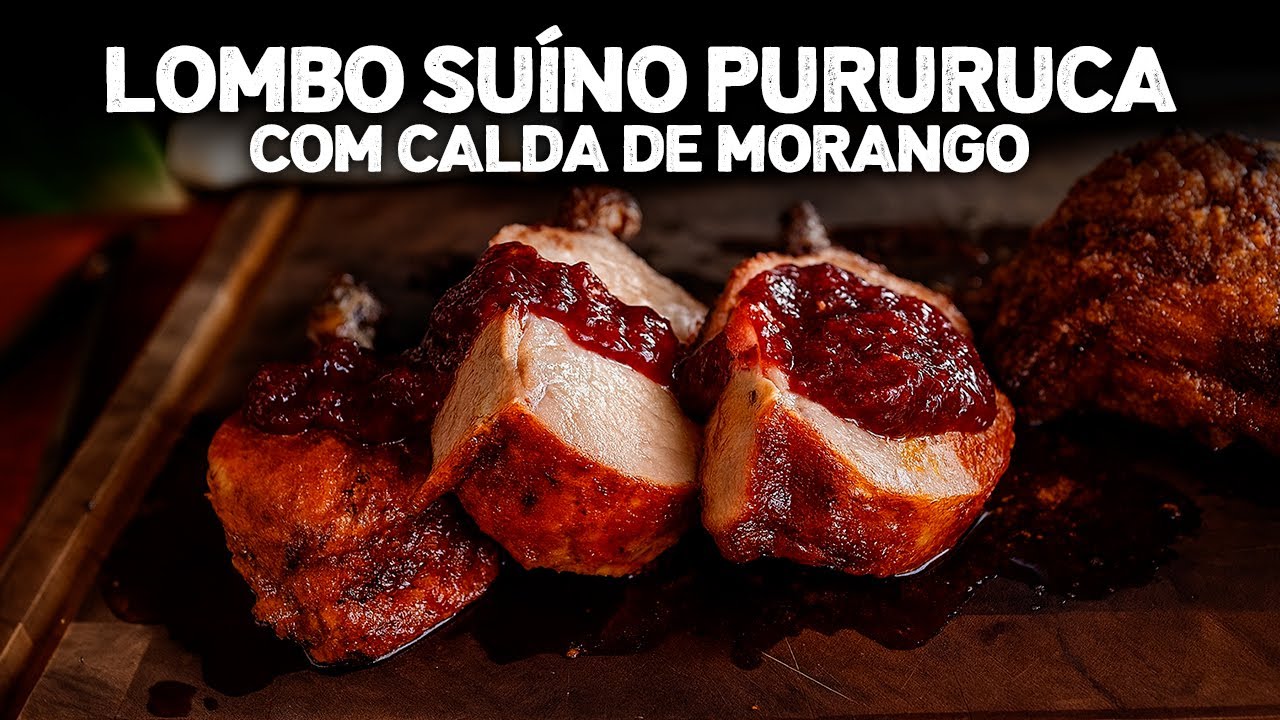 LOMBO SUÍNO PURURUCA C/ CALDA DE MORANGO