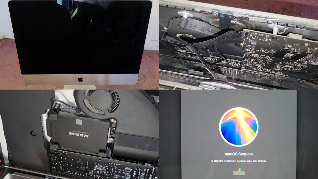 Разборка и замена жесткого диска SSD для iMac A2116 21,5 дюйма 4K (2019) и его модернизация. Ремо...