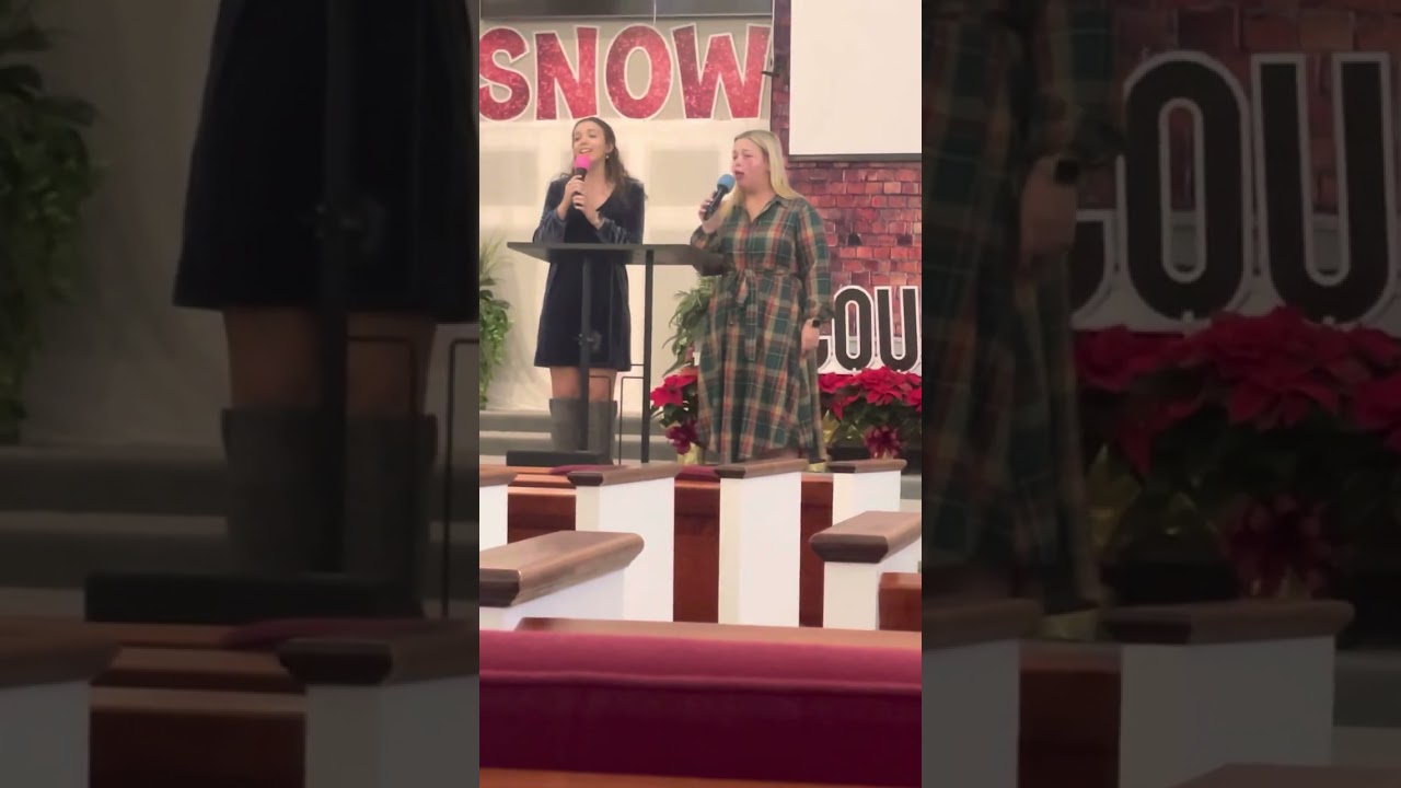 Abby & Margo singing Noel at Arrowwood Baptist Church