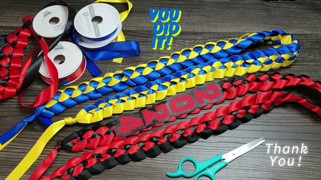 1 Minute Braided Graduation Lei Tutorial