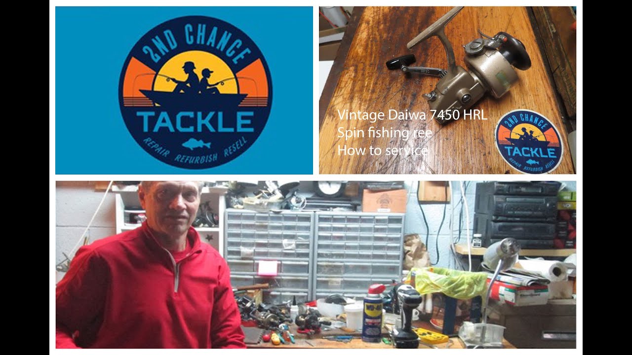 Daiwa 7450 HRL spin fishing reel how to service