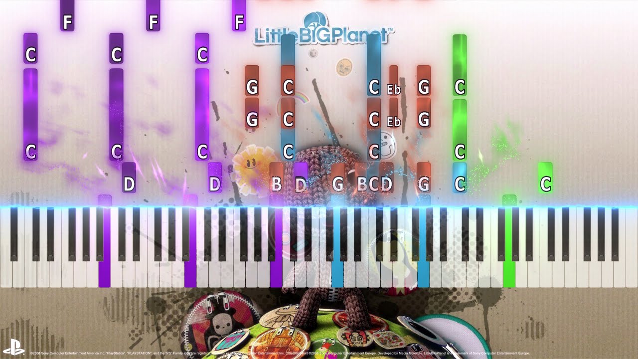 Little Big Planet - The Appliance Of Science DUET Synthesia Midi Piano Tutorial & Download