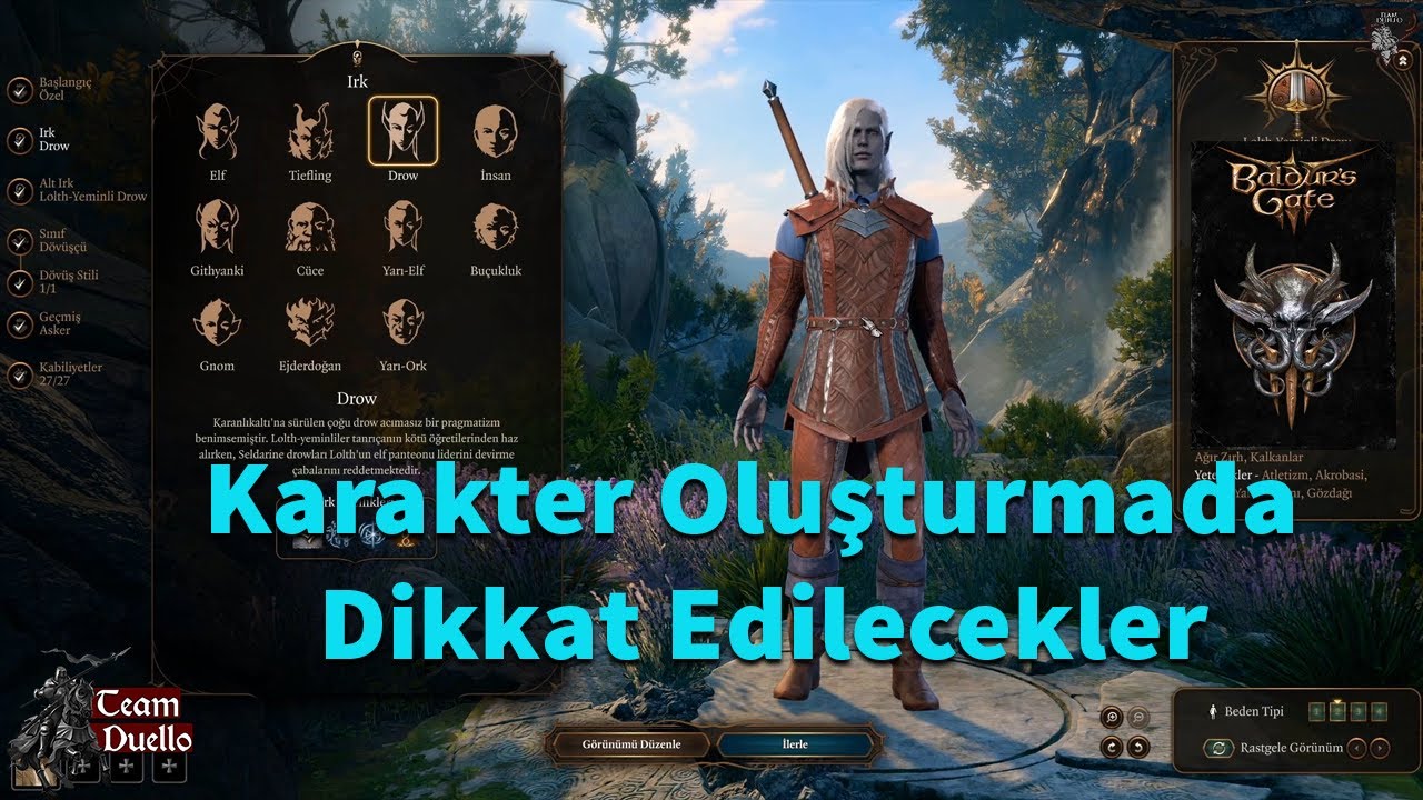 Baldur's Gate 3 rehberi: Karakter oluşturma ve dikkat edilmesi gerekenler (Irk, sınıf, geçmiş, vd.)