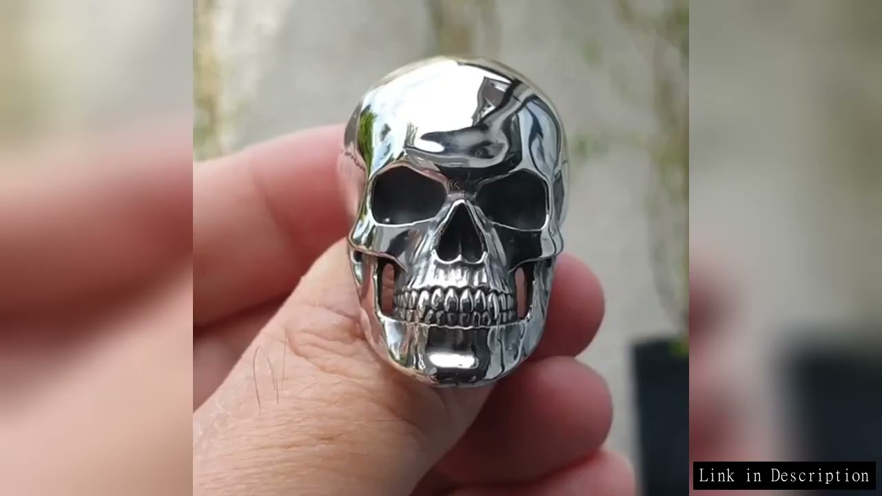 Hip-Hop Men's Biker Rings Ghost Head Skull Rings for men Gothic Punk Metal Rock Biker Jewelry Access