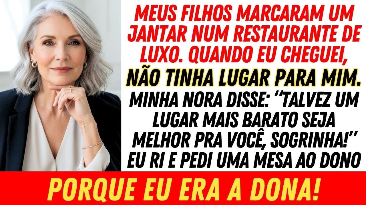 Meus Filhos Me Excluíram do Jantar Em Família  Eu Sorri e Pedi Uma Mesa  ao Dono, Porque Eu Era