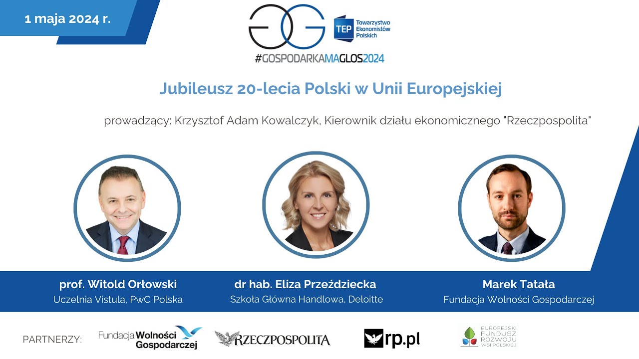 Jubileusz 20-lecia Polski w Unii Europejskiej - 2024. Gospodarka ma głos!
