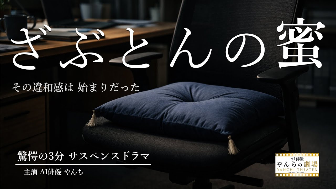【本編】ざぶとんの蜜｜4分でサスペンスドラマ｜AI俳優やんち主演