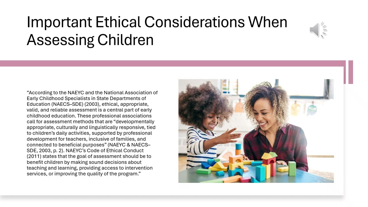 Assessing Children's Learning and Development with Audio