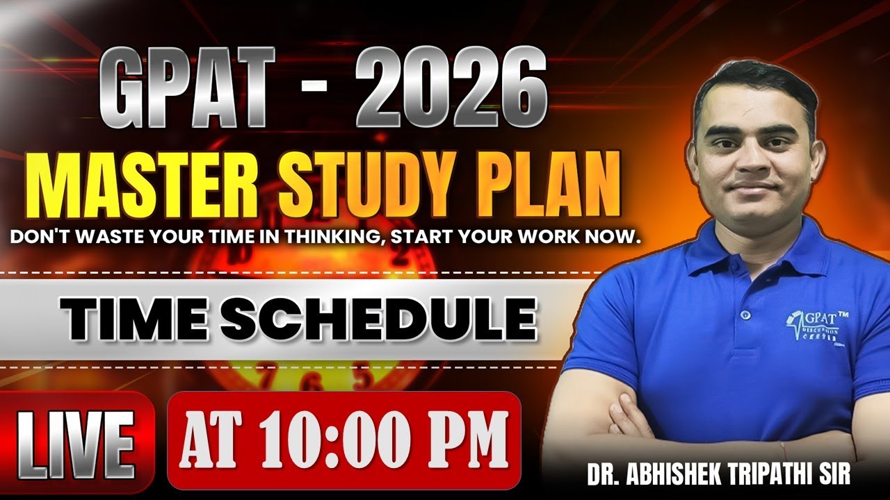 GPAT 2026 MASTER STUDY PLAN 😍GPAT 2026 PREPARATION | GPAT EXAM MCQ QUESTIONS | GPAT 2026 STUDY #gdc