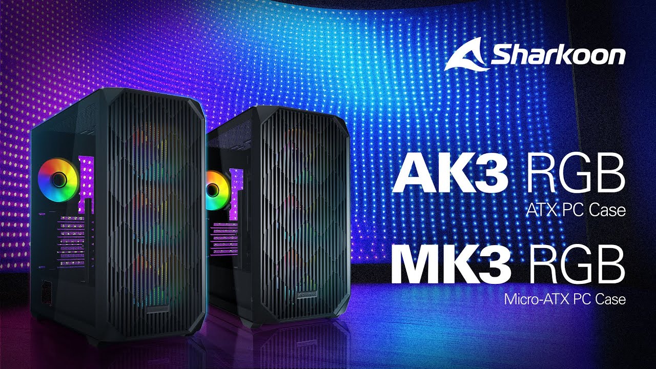 Sharkoon AK3 RGB & MK3 RGB PC Case