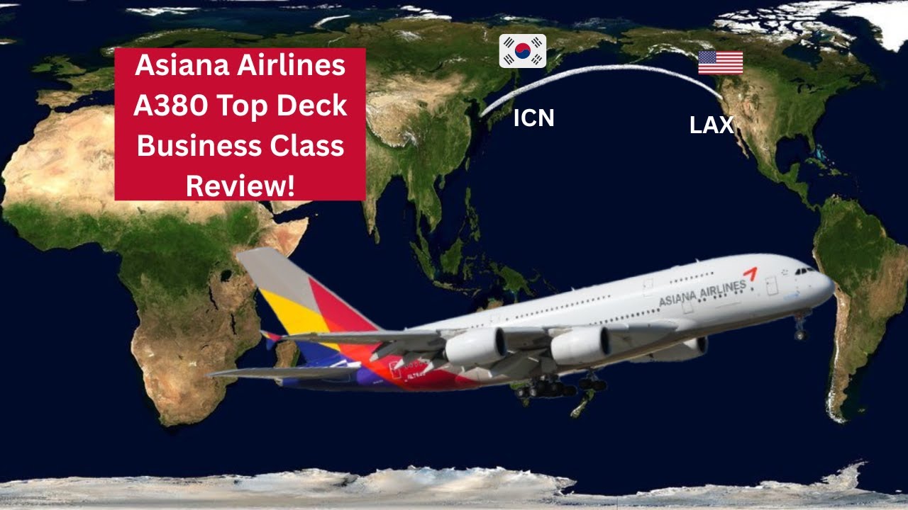 Обзор бизнес-класса Asiana Airlines на 2-й палубе A380!