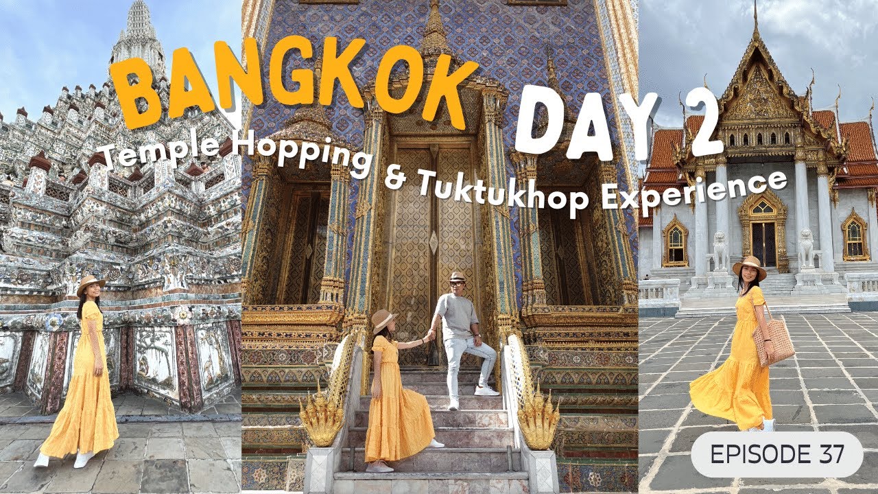 Bangkok Vlog Day 2: The Grand Palace, Wat Arun, Wat Saket and Tuktuk Experience | Auntie Jea
