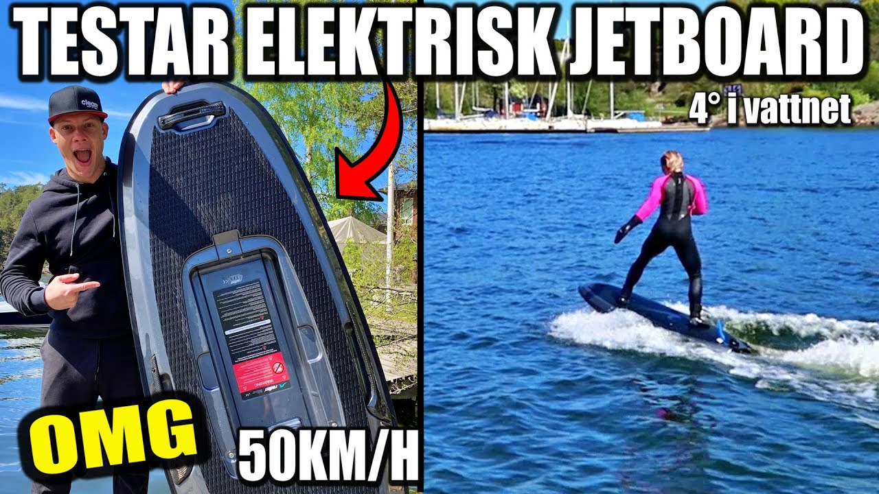 TESTAR ELEKTRISK JETBOARD *50KM/H, HÖLL PÅ ATT FRYSA IHJÄL*