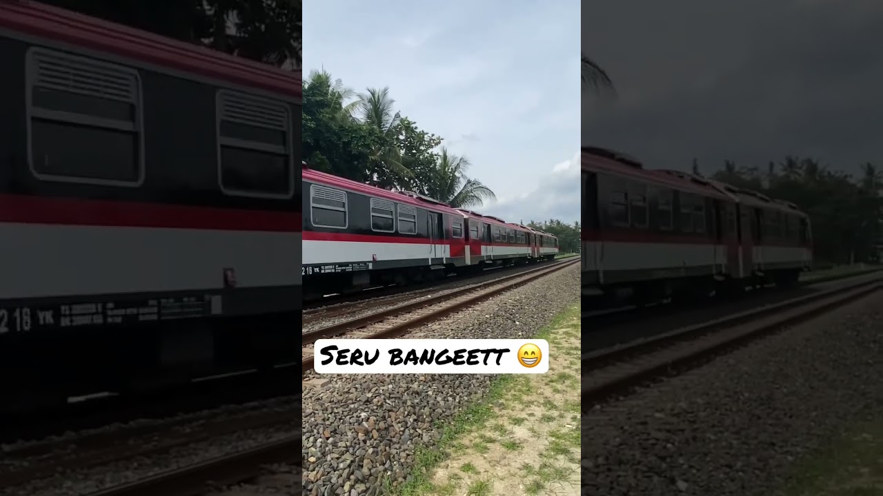 Lihat Kereta Api Lewat aja senangnya bukan main ❤️🫰🏽