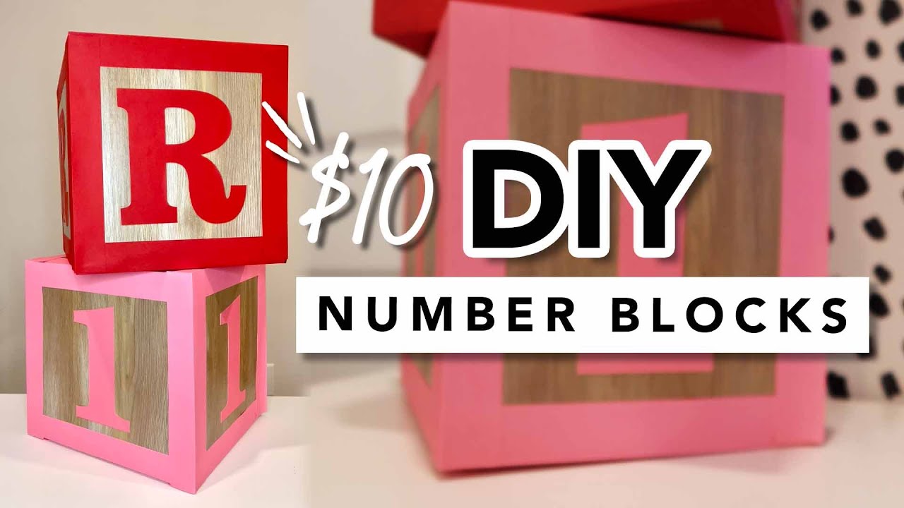 $10 DIY Giant Number Blocks
