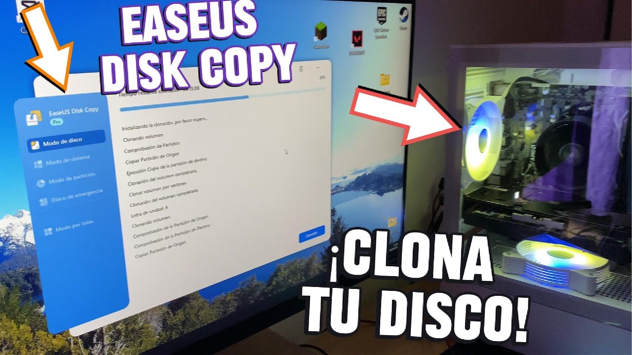 Clonar un disco en Windows 11/10 HDD/SSD EaseUS Disk Copy + Licencia de por vida