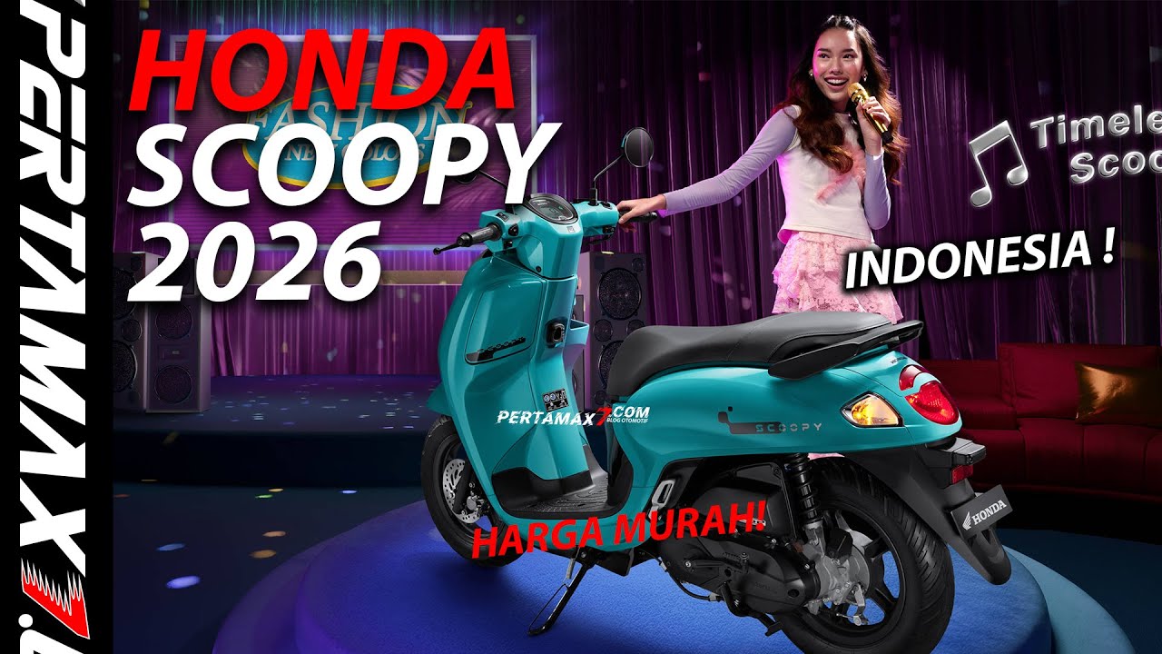 REVIEW Foto Warna Baru Honda Scoopy 2026 Mint Krem Hijau Glossy Stylo Rangka Underbone eSAF #scoopy