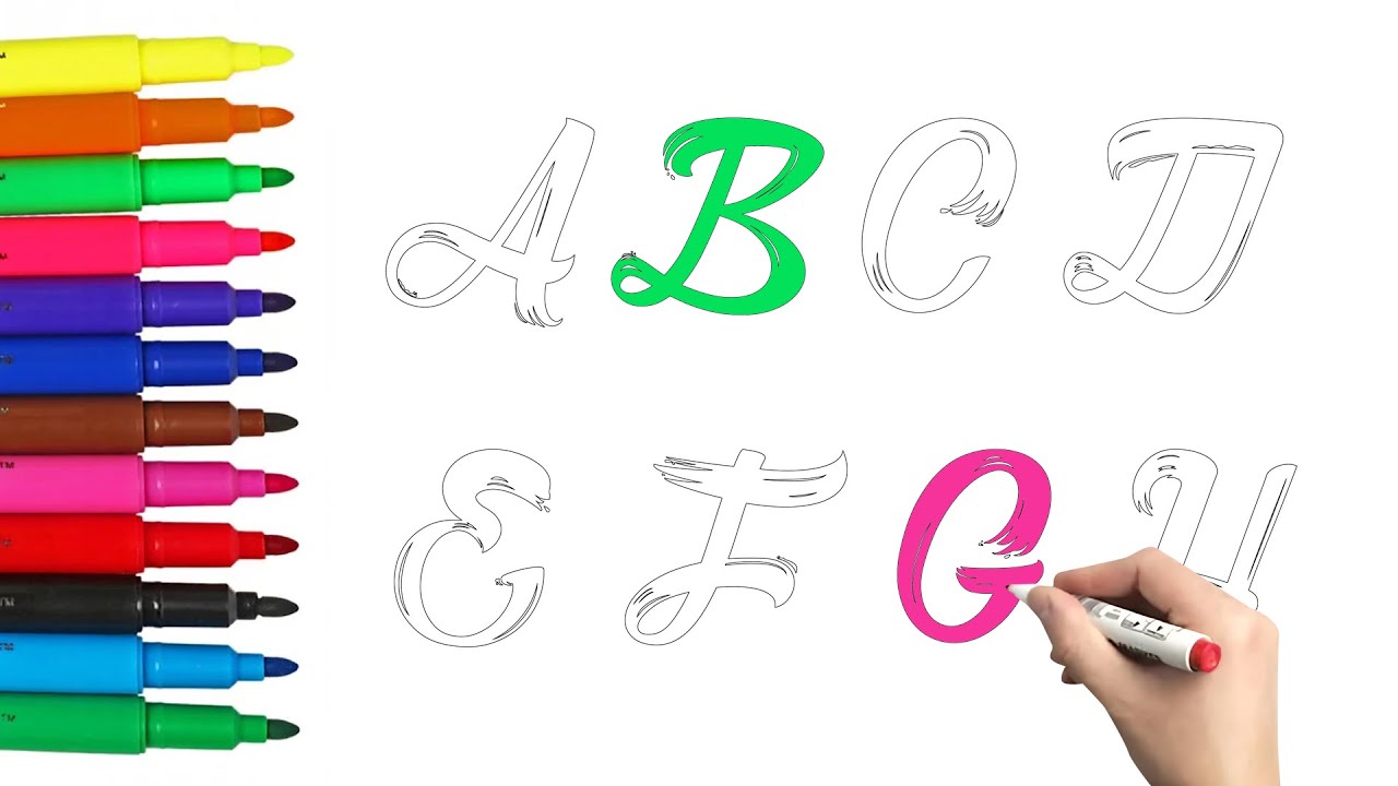 ABCD colors  alphabet vijay slate class