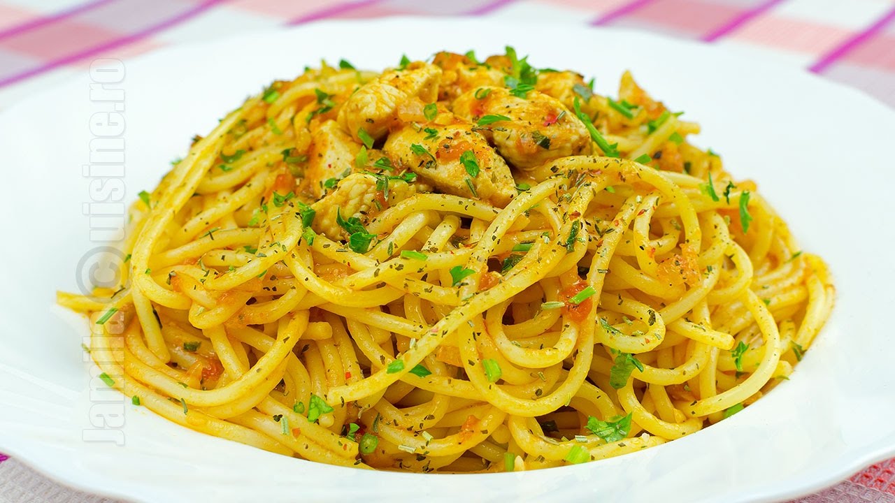 Paste cu pui si sos de rosii | JamilaCuisine