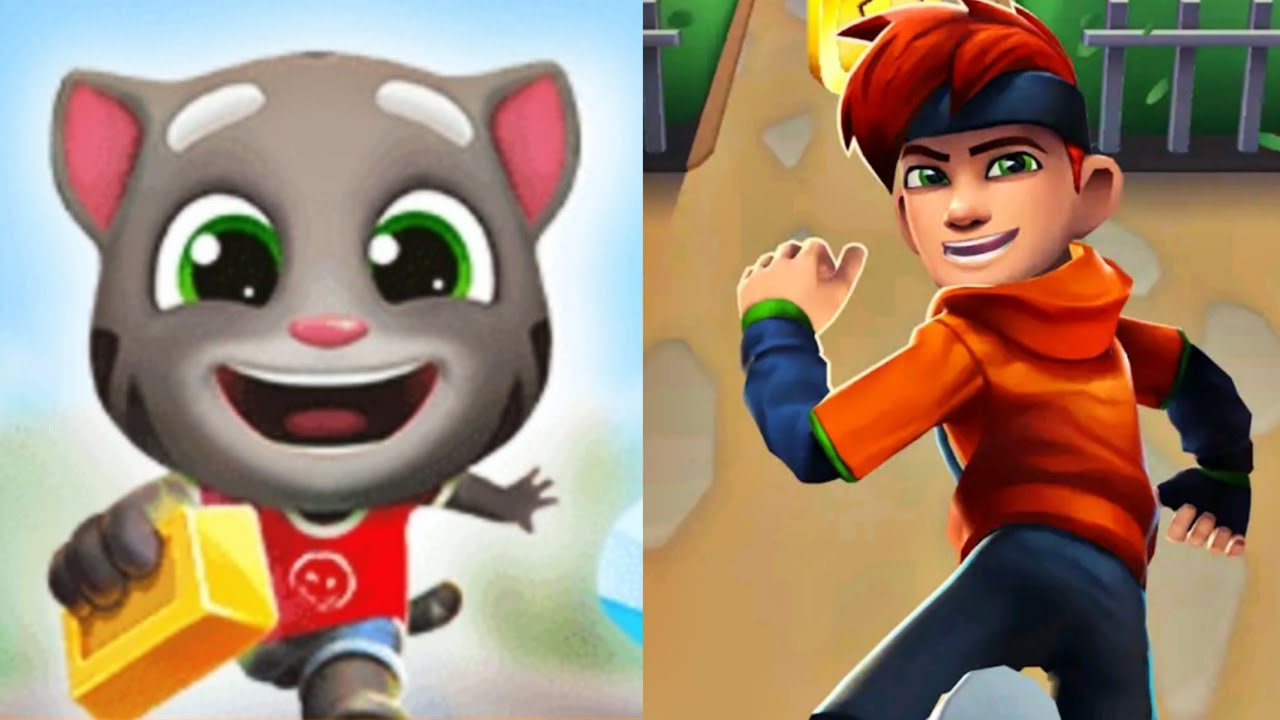 Talking Tom Gold Run vs Metroland Gameplay 
