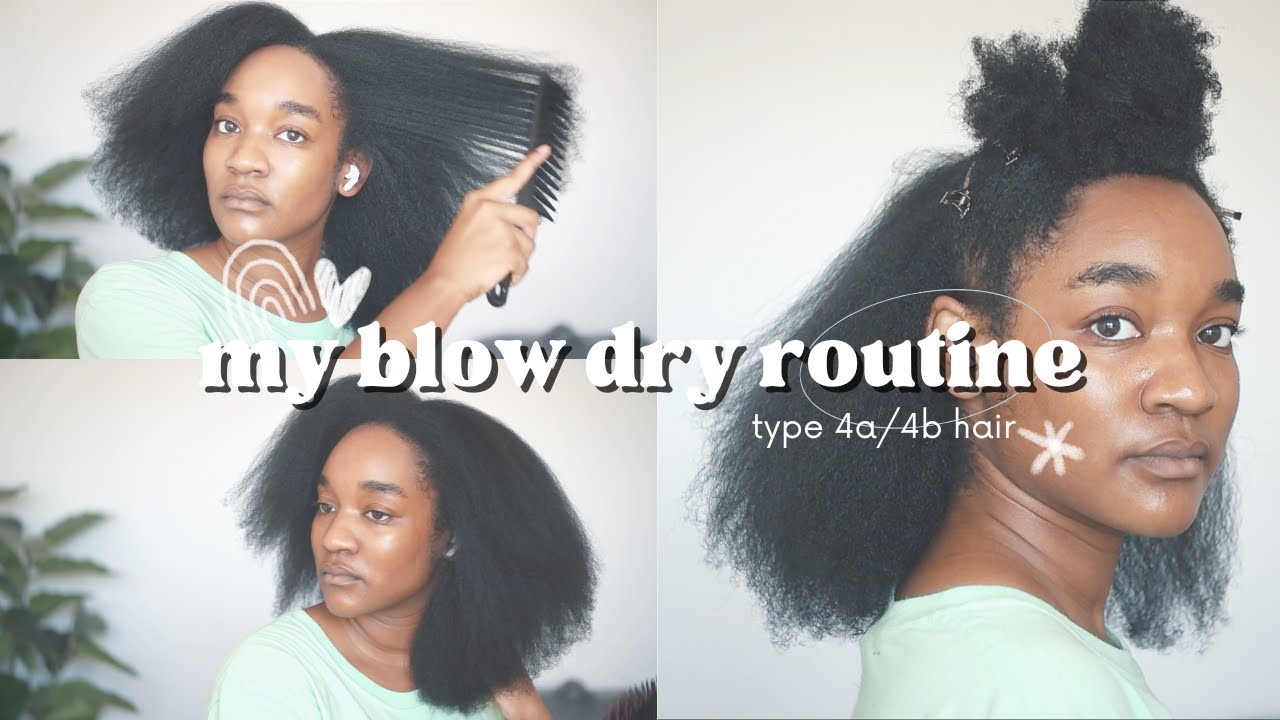 my blow drying routine *for lazy naturals* *type 4 hair*