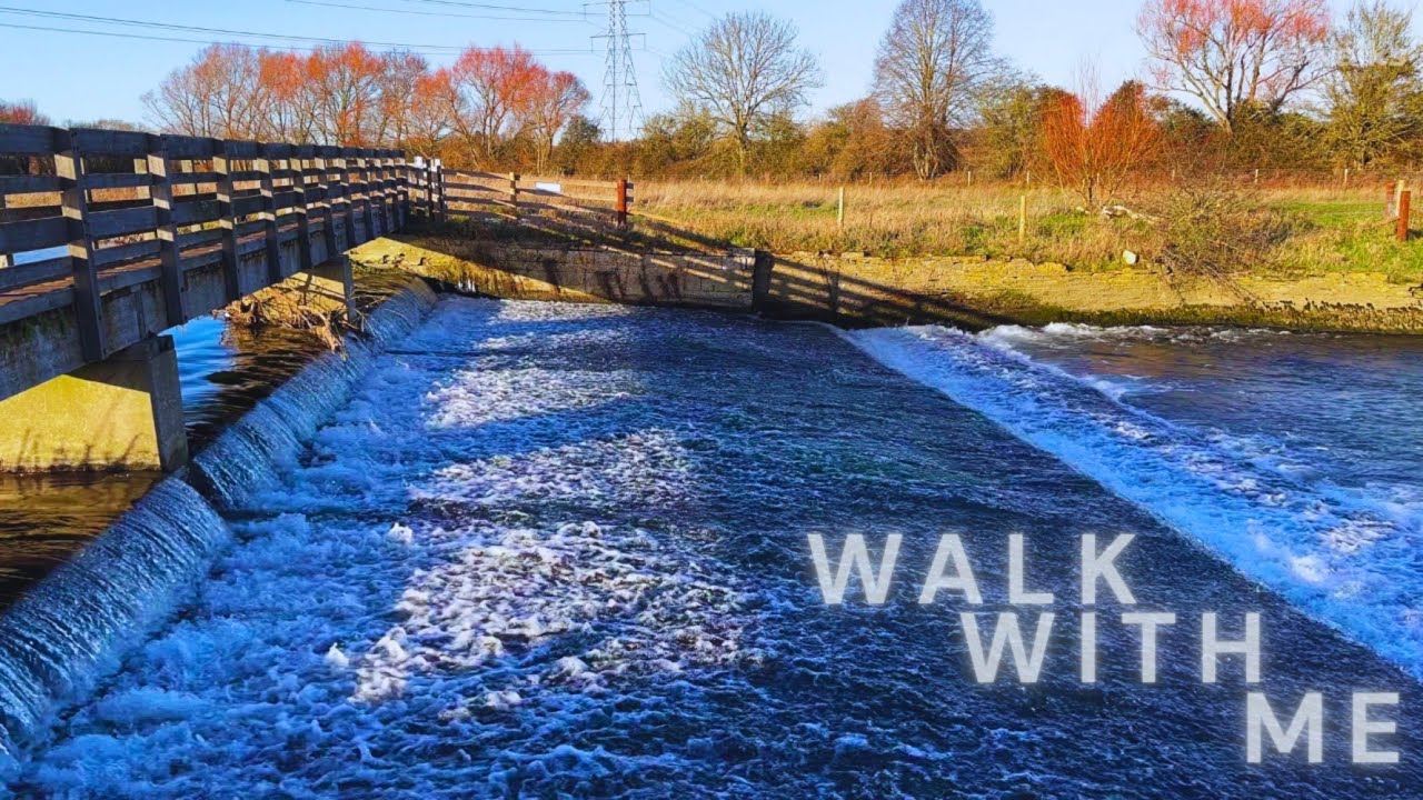 Whispers of Winter: Crossing the River Nene in Water Newton | Walk With Me