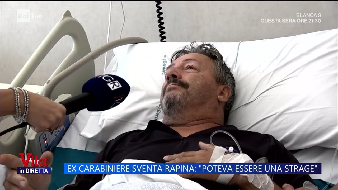 Molfetta, ex carabiniere sventa rapina rischiando la vita - Vita in Diretta 29/09/2025