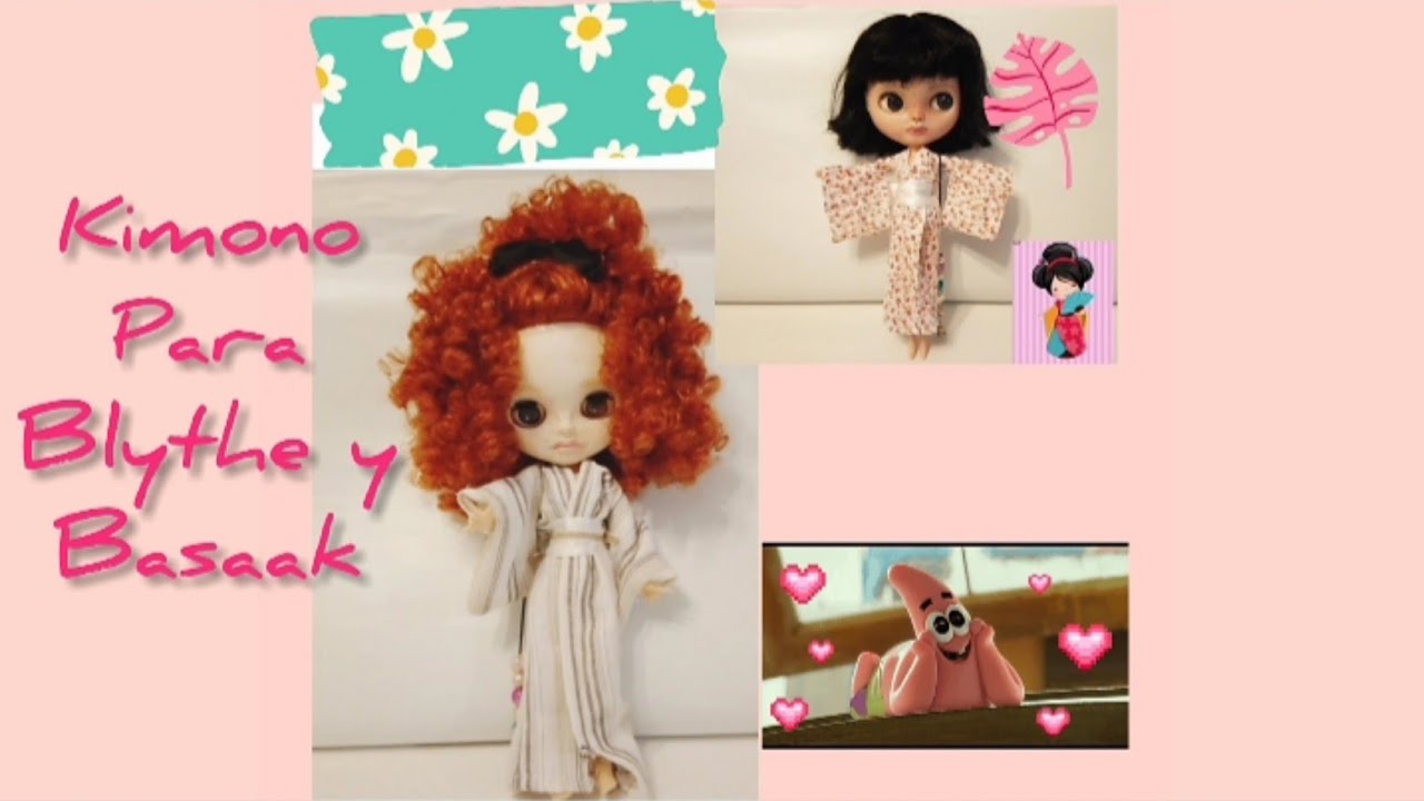 Kimono para muñecas Blythe y Basaak