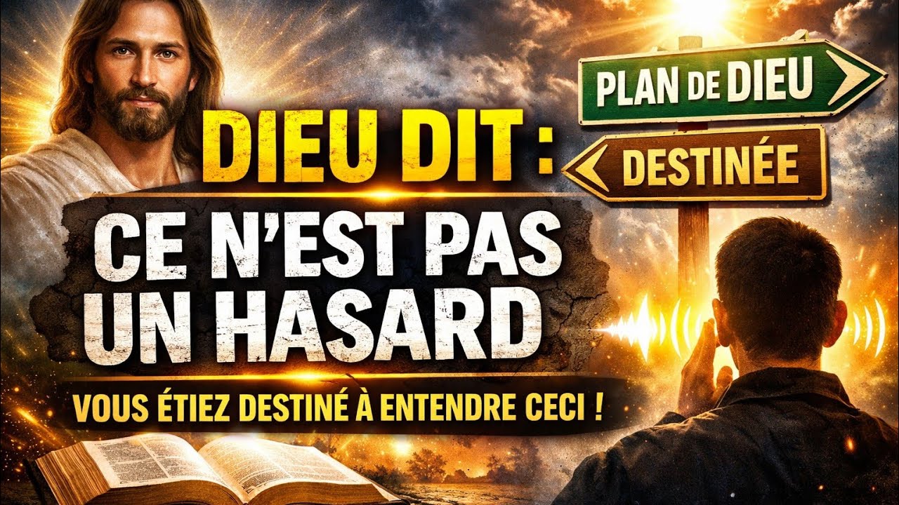 DIEU DIT : CE N’EST PAS UN HASARD – VOUS ÉTIEZ DESTINÉ À ENTENDRE CECI