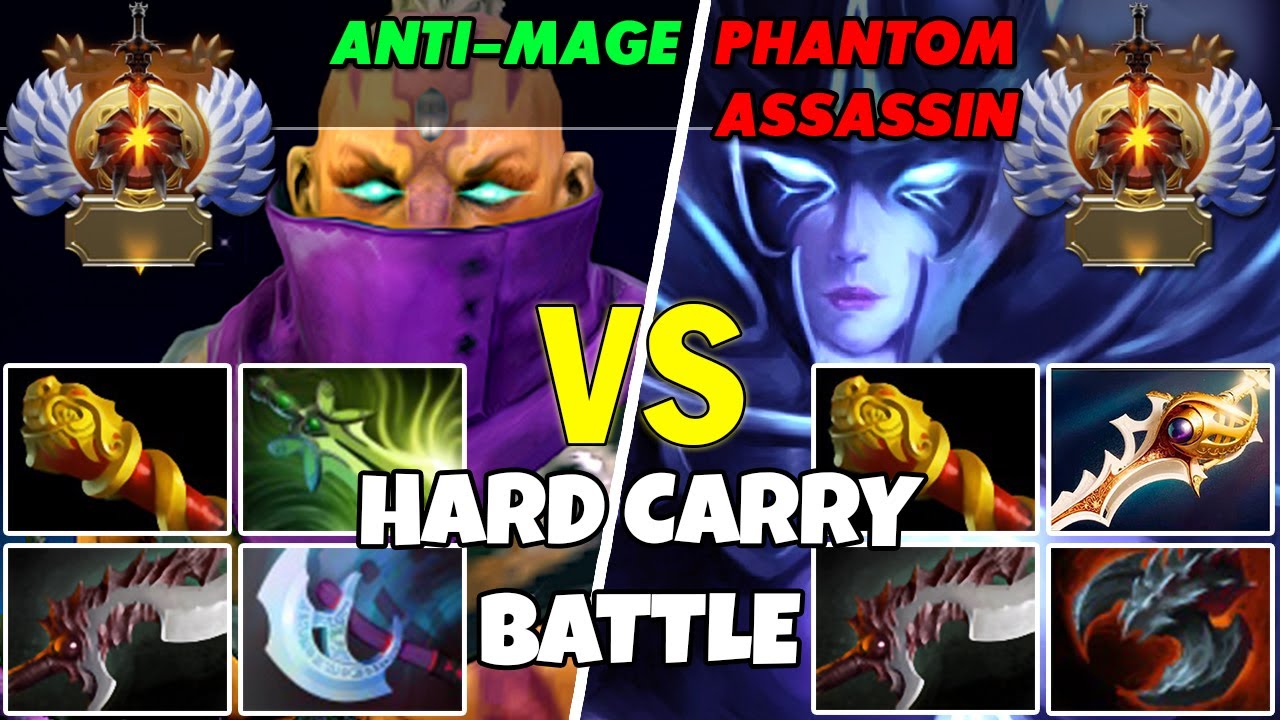 ANTI-MAGE (Carry) vs PHANTOM ASSASSIN (Carry) - Battle Of Immortal Rank Dota 2 Players - Z Dota 2