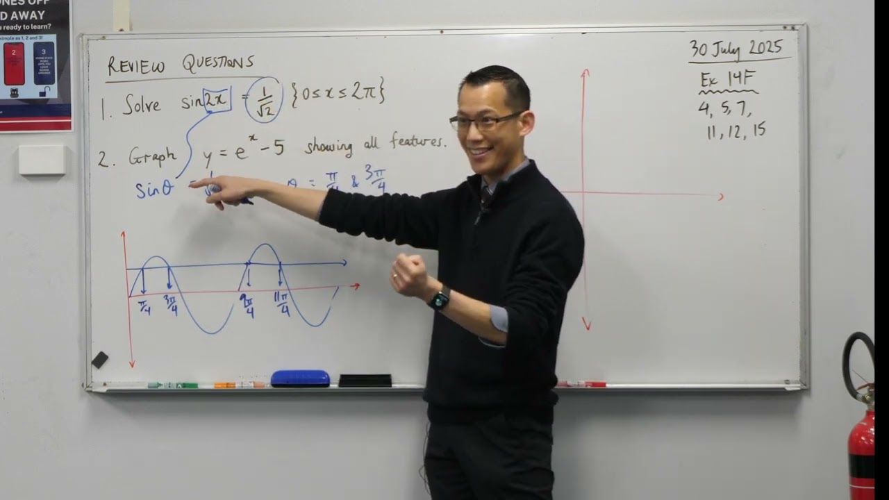Y12 Review Questions (Trigonometric equation & exponential graph)