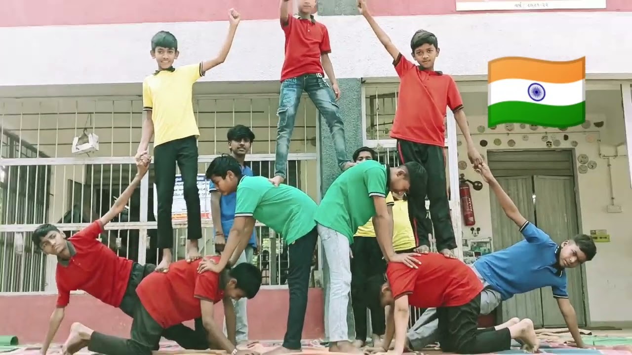 Pyramid🦁no-1💥#pyramid #unity#school#yoga #exercise#spirituality  #activity 🇮🇳❤️ 