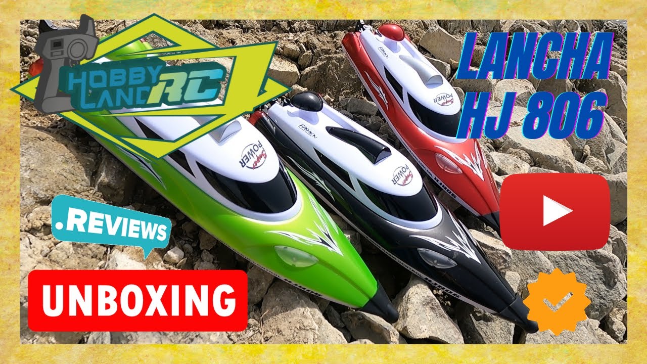 🎇🚤💨HONGXUNJIE HJ 806🚤💨🎇  🎁UNBOXING🎁 & 👀REVIEW ESPAÑOL👀 (lancha rc)