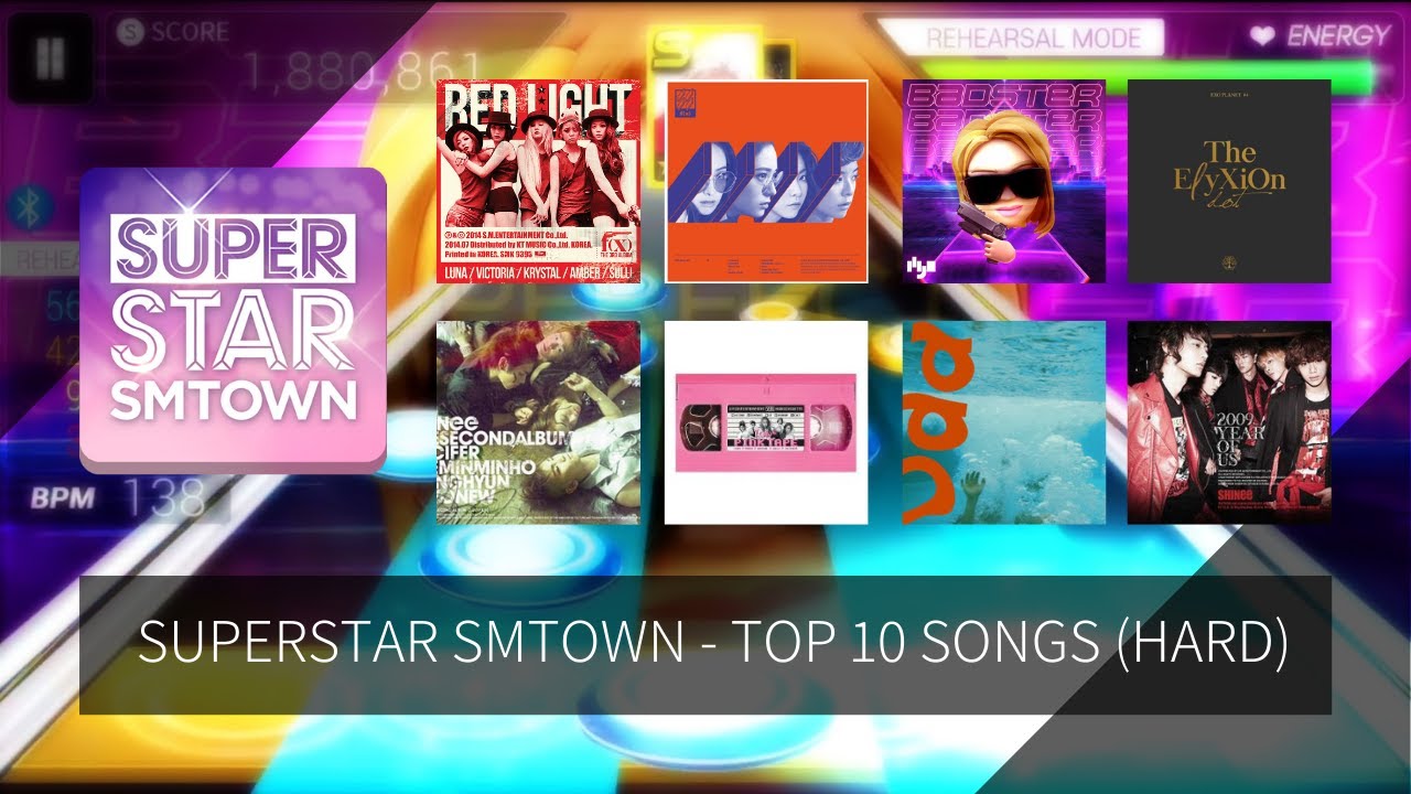 SUPERSTAR SMTOWN | Playing Top 10 Hardest Songs (Hard/Rehearsal Mode) *PLS READ DESCRIPTION*