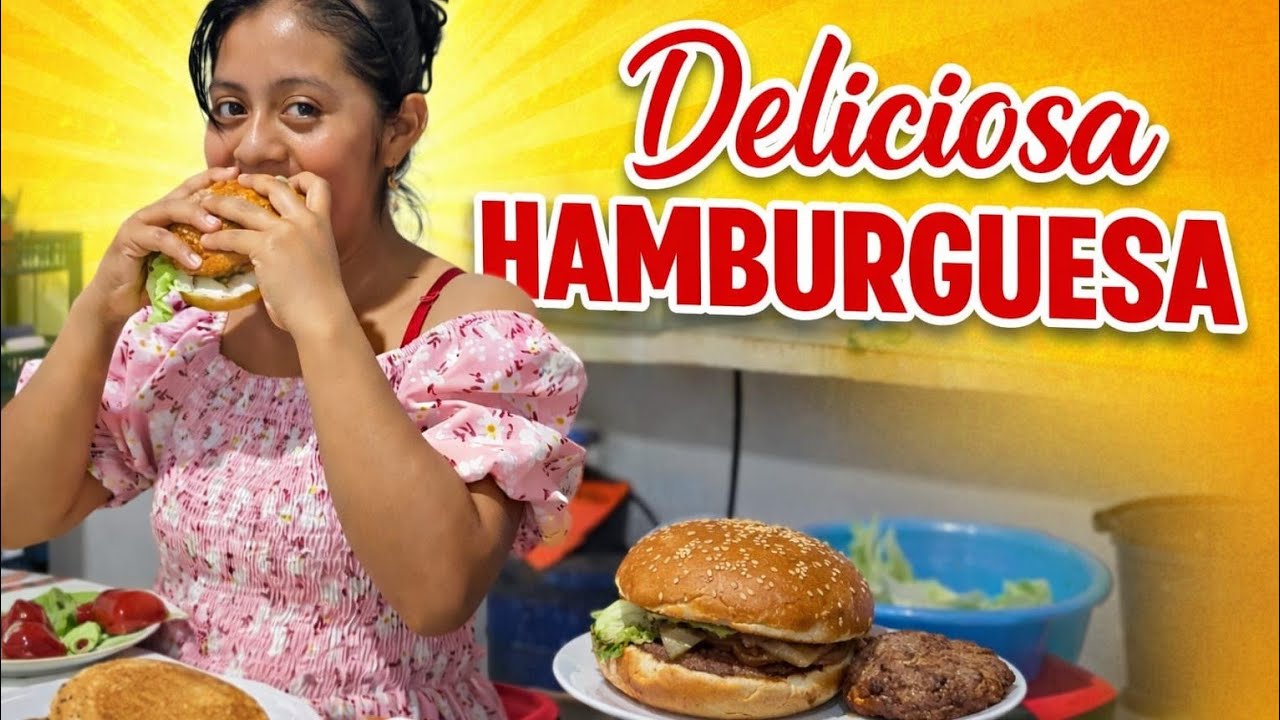 QUEDO DELICIOSA LA HAMBURGUESA 🍔 RÁPIDO DE HACER EN CASA 