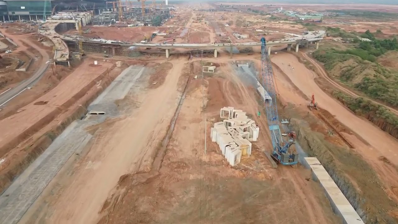 2026.01.13 Cập nhật tiến độ thi công đường trục chính km0 - km6  gói 4.8   Sân bay Long Thành