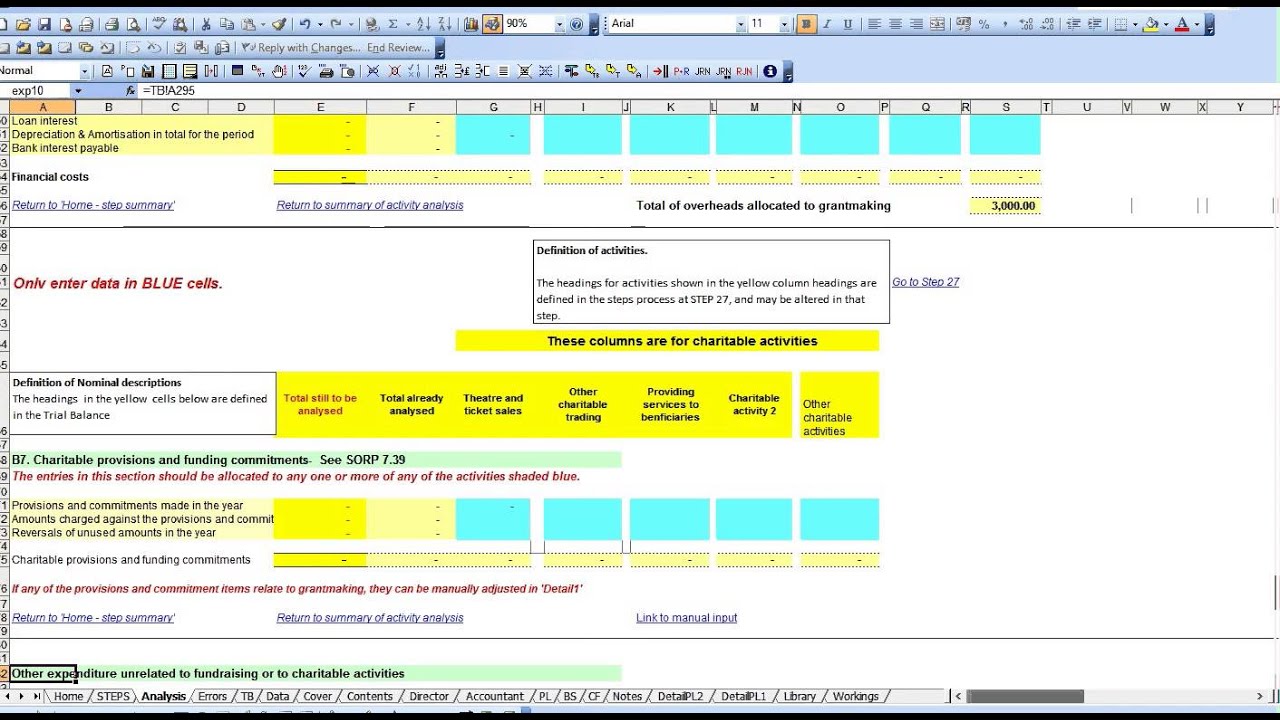 VT Charity Accounts: STEP 29 - Analysing Costs