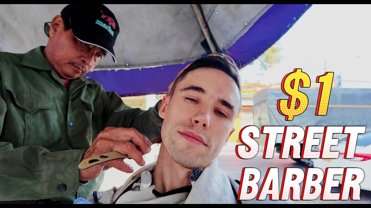 I Let a Military Street Barber Cut My Hair in Vietnam 🇻🇳 ($1 Cut)