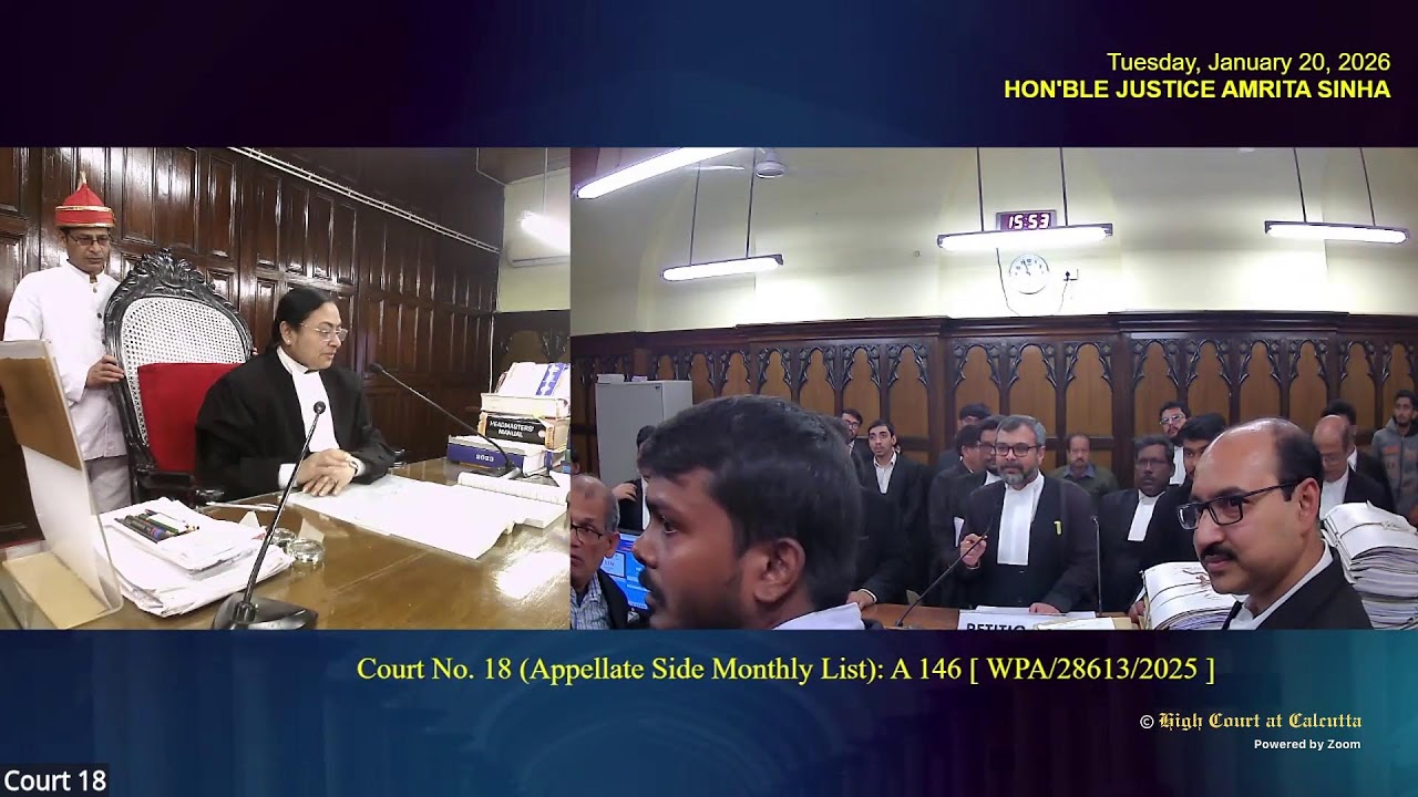 20 January 2026 | Court No. 18 | Live Streaming of the Court proceedings