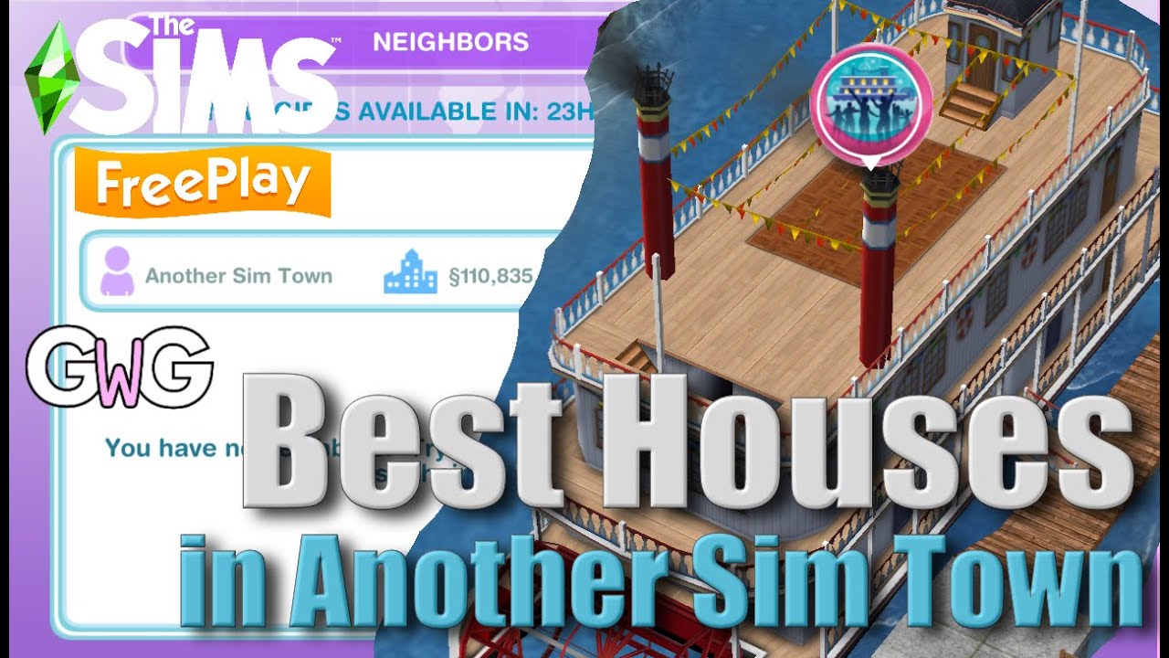 The Sims Freeplay- Best Houses in Another Sim Town [Complete Social Tasks]