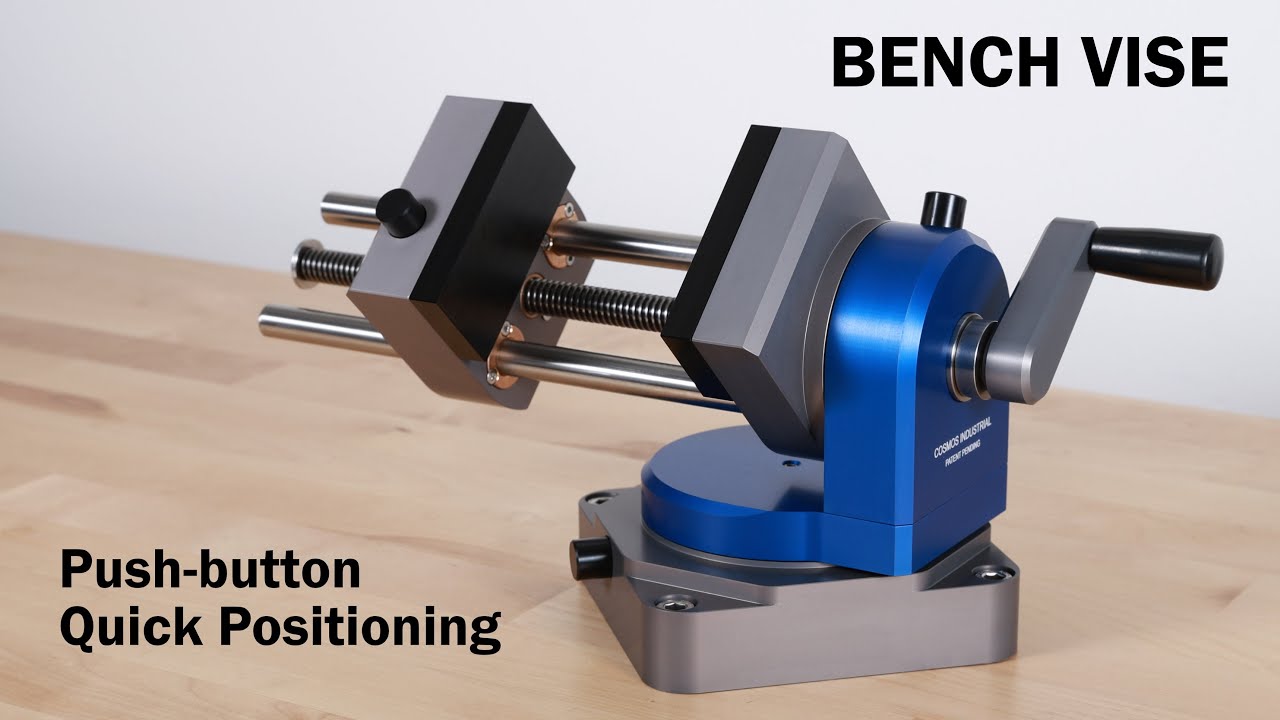 Push-Button Quick Positioning Bench Vise by Cosmos Industrial