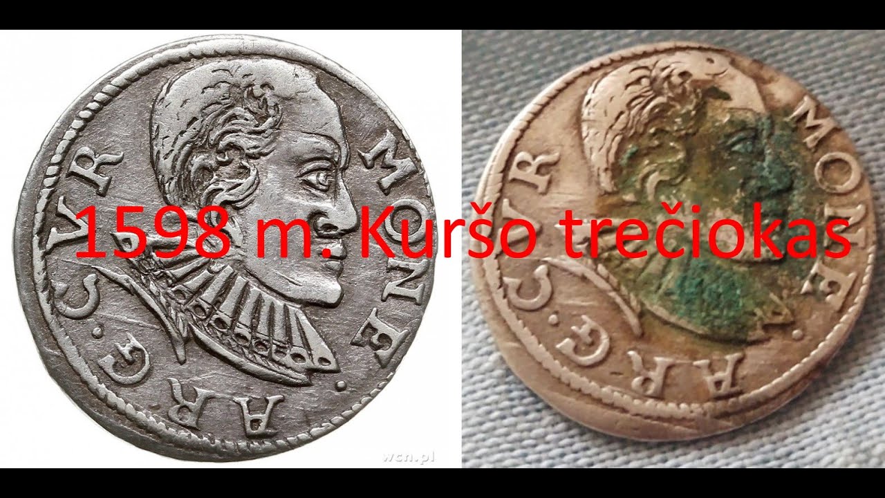1598 m  Kuršo trečiokas.  Курляндский трояк 1598 года.