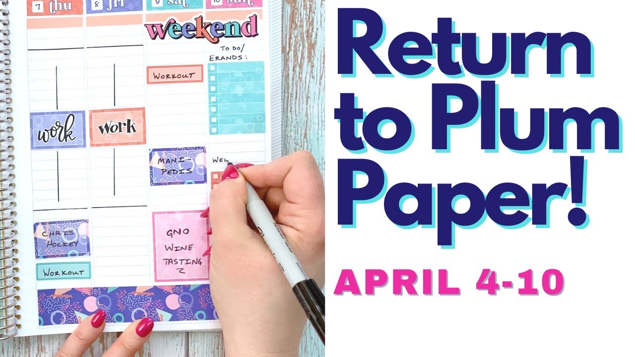 Plum Paper Plan With Me : April 4th - April 10th ft. Krissyanne Designs Stickers!