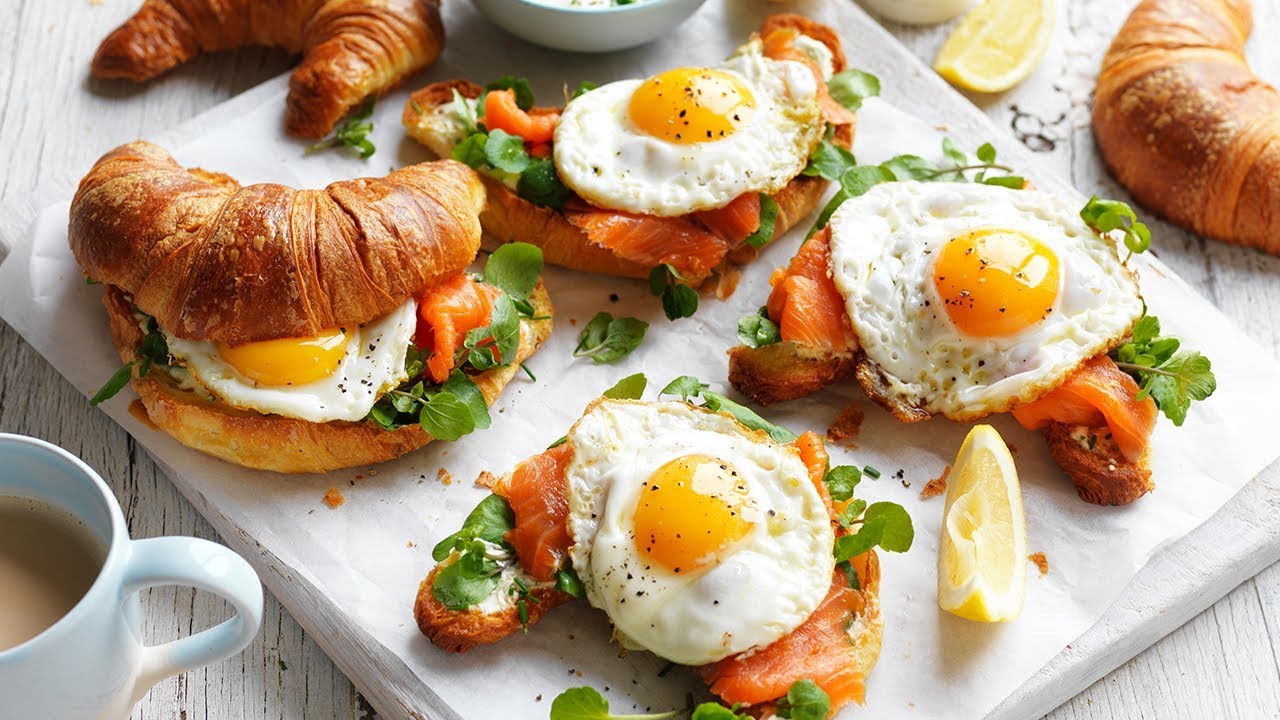 Egg and Smoked Trout Croissant Recipe