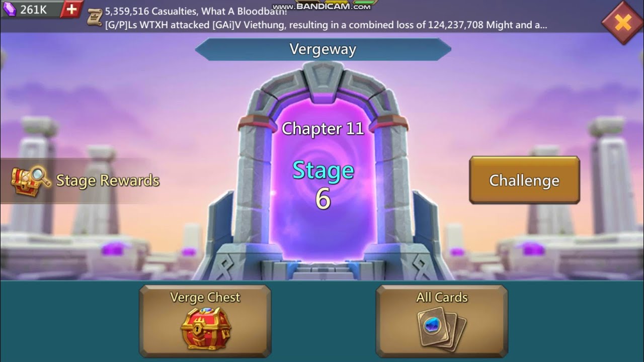 Lords mobile Vergeway chapter 11 stage 6
